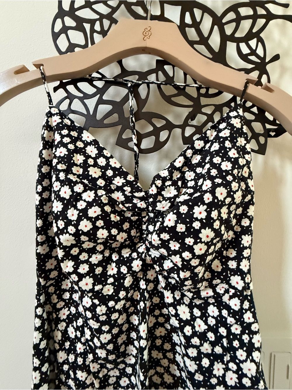 Zara Linen Floral Strapy Midi Dress M NWT - Picture 7 of 14